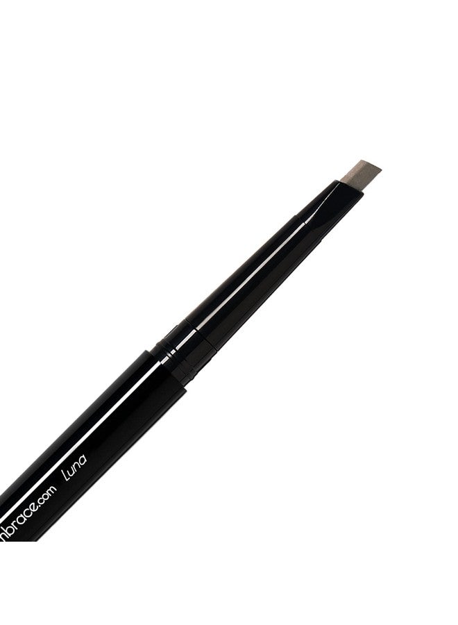 Eye Embrace Luna: Light Browngray Eyebrow Pencil Waterproof Doubleended Automatic Angled Tip & Spoolie Brush Crueltyfree - Image 1