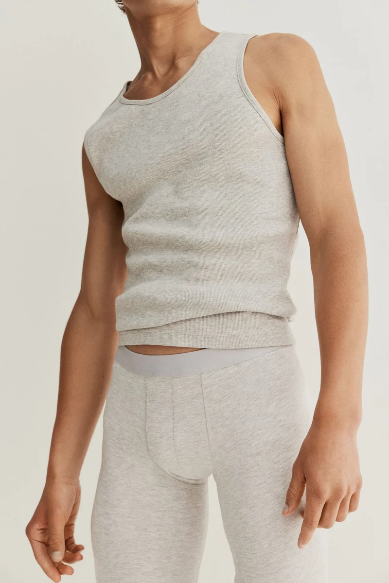 اتش اند ام سراويل داخلية طويلة من الليكرا - عبوة من قطعتين