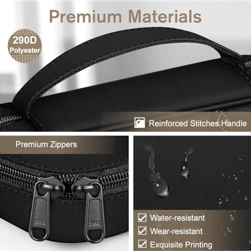 FINPAC Bible Cover Small Size Church Study Book Carrying Bag, Bible Protective Case with Handle and Zippered Pocket for Men Women Mother Lady, Black - Image 5