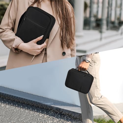 FINPAC Bible Cover Small Size Church Study Book Carrying Bag, Bible Protective Case with Handle and Zippered Pocket for Men Women Mother Lady, Black - Image 3