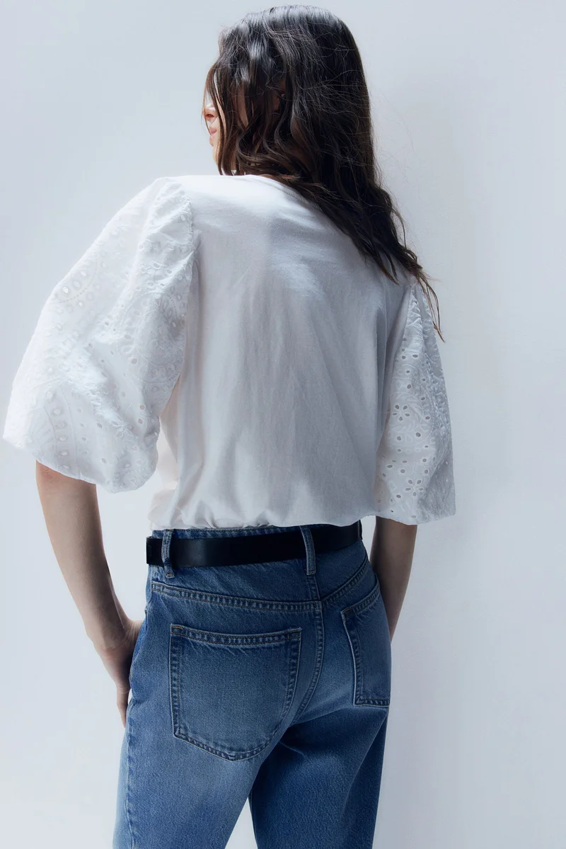 H&M Balloon-sleeved top