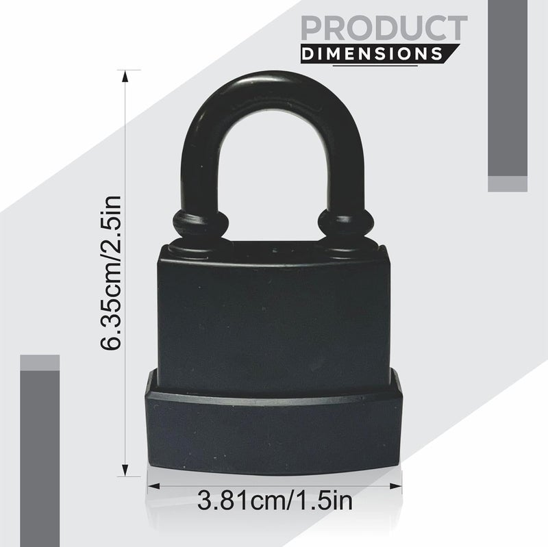 Cyrox Cyrox AntiTheft Door Lock Heavy Duty Waterproof Padlock Short Shackle Padlock Waterproof 45mm Outdoor Security Lock with 3 Keys 1Pcs  - Image 2