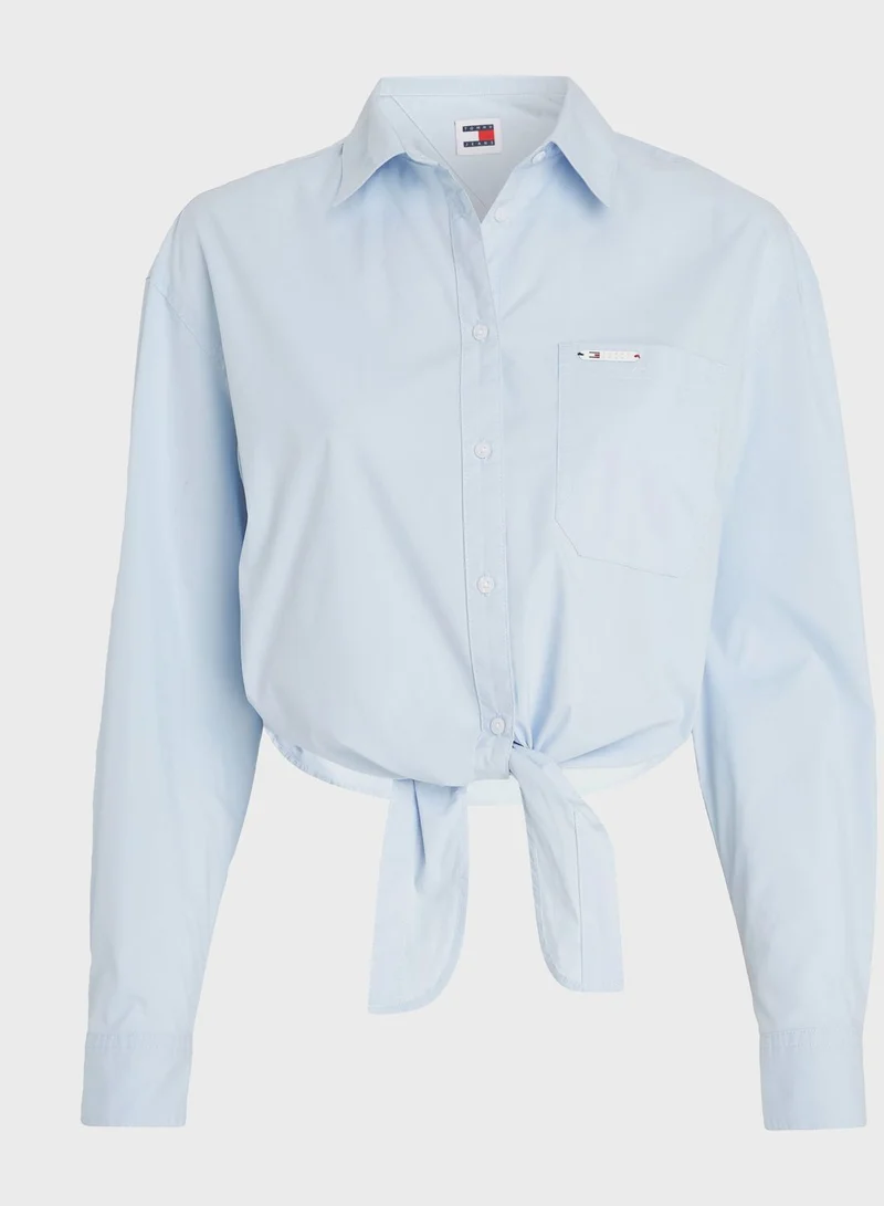 TOMMY JEANS Front Tie Detail Shirt