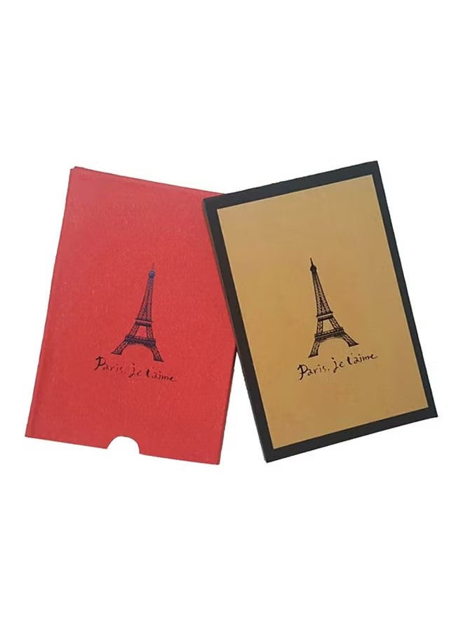 Paris Eiffel Tower Creative Self-adhesive Photo A5 Album Red  - Image 1