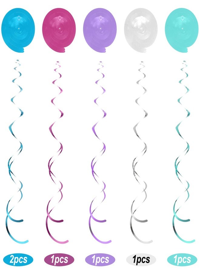 Containlol 30 Pieces Snowflake Hanging Swirls Decorations, Christmas Ceiling Decor Purple Blue White Snowflakes for Winter Holiday Wonderland New Year Birthday Party Favors Supplies(Colorful) - Image 5