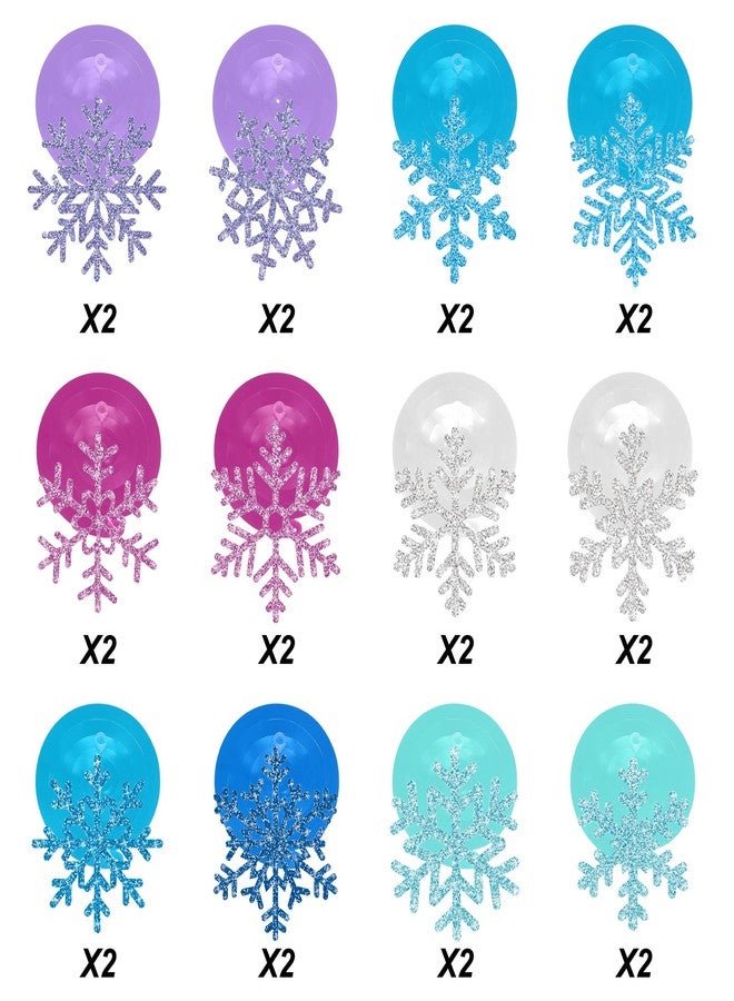 Containlol 30 Pieces Snowflake Hanging Swirls Decorations, Christmas Ceiling Decor Purple Blue White Snowflakes for Winter Holiday Wonderland New Year Birthday Party Favors Supplies(Colorful) - Image 4