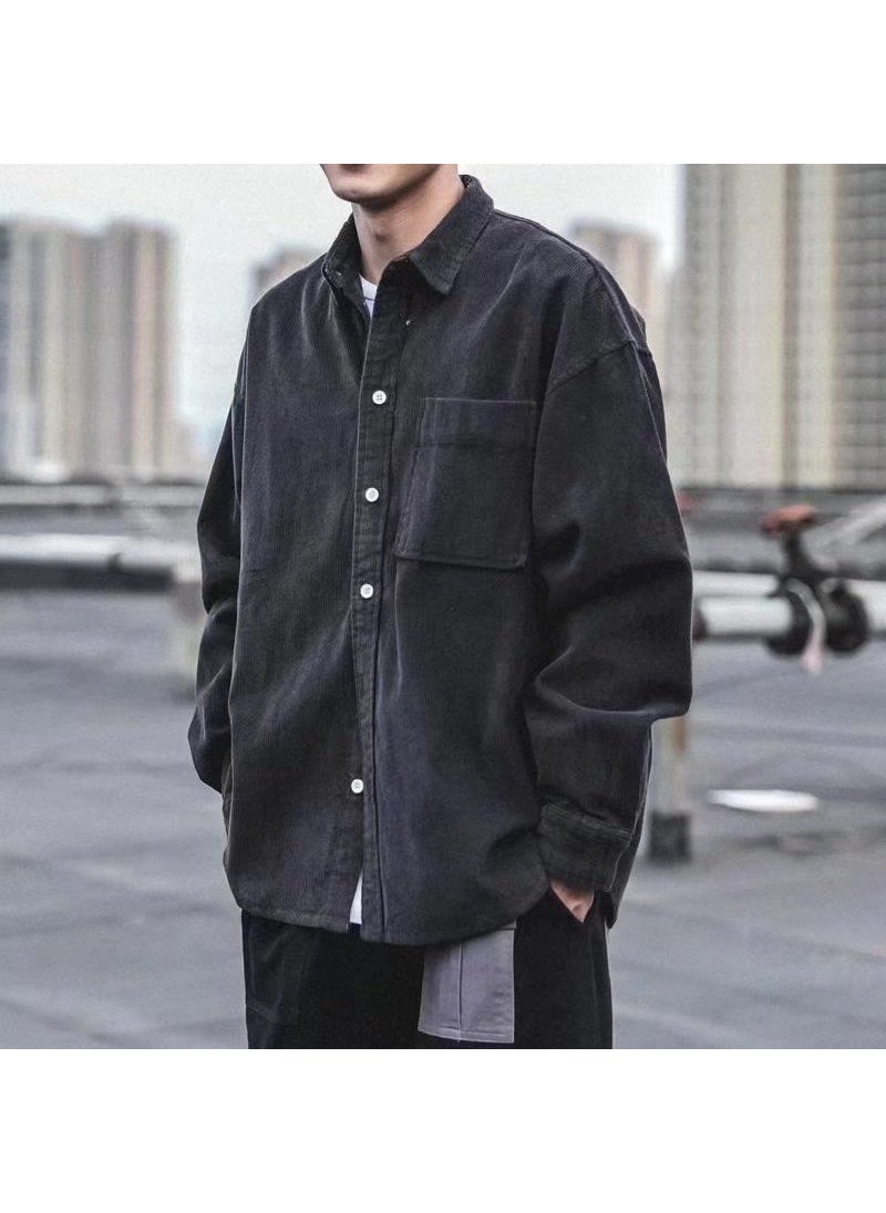 Generic Corduroy Shirt Men's Long-sleeved Top Spring and Autumn Japanese Style Popular Brand Casual Loose All-match Ruffian Handsome Jacket  - Image 4