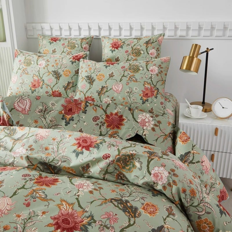 Full Size 3pcss Summer Floral Colorful Small Floral Duvet Cover 3pcs Set (1 Duvet Cover + 2 Pillowcases) Pastoral Style Breathable Microfiber Soft Machine Washable All Seasons Available Does Not Include Duvet Insert And Pillow Inserts - Image 3