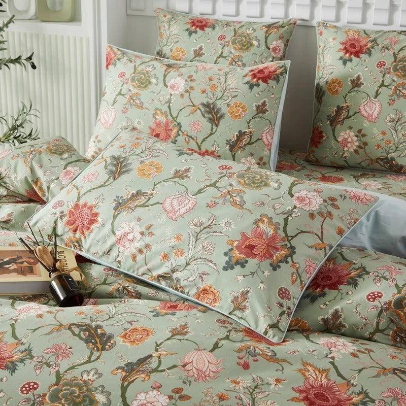 Full Size 3pcss Summer Floral Colorful Small Floral Duvet Cover 3pcs Set (1 Duvet Cover + 2 Pillowcases) Pastoral Style Breathable Microfiber Soft Machine Washable All Seasons Available Does Not Include Duvet Insert And Pillow Inserts - Image 4