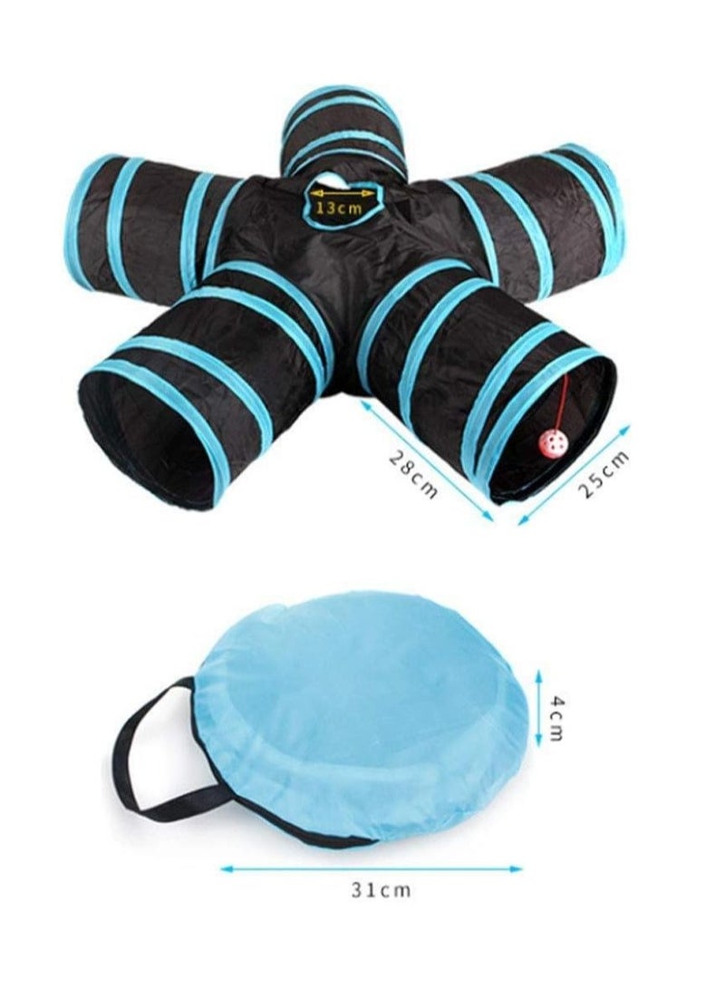 BLOOMING TIME 5 Way Pet Foldable Durable Tunnel Toys for Cat, Puppy, Kitten, Rabbit - Image 5