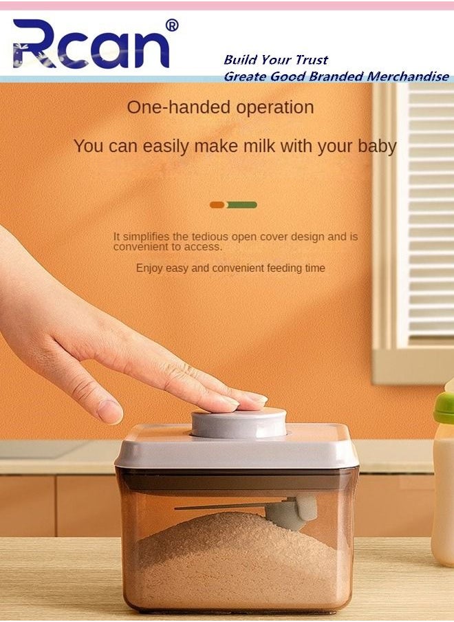 Rcan Baby Formula Milk Powder Container Portable Rice Flour Storage Box with Spoon Dispenser Moisture Proof Sealed Jar BPA-Free 1000ML  - Image 1