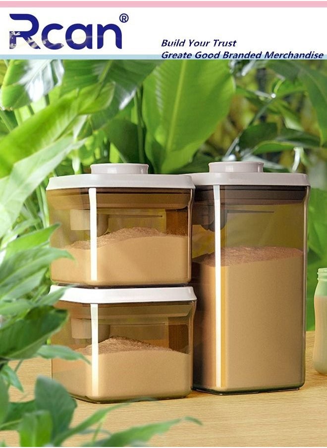 Rcan Baby Formula Milk Powder Container Portable Rice Flour Storage Box with Spoon Dispenser Moisture Proof Sealed Jar BPA-Free 1000ML  - Image 3