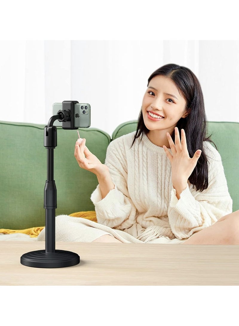 Huitich Adjustable Double Pull Chuck Mobile Phone Holder Black, Foldable Desktop & Car Stand - Image 5