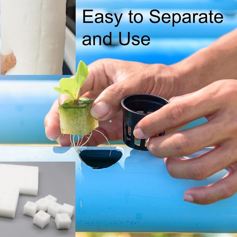 Meridian Hydroponic Sponge Planting Pads – Square Seedling Sponges, 4‑Sheet Pack for Small Bud Growth - CT - Image 3