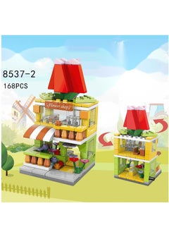 Y&D 168-Piece Mini Street Flower Store Building Block Toy 
