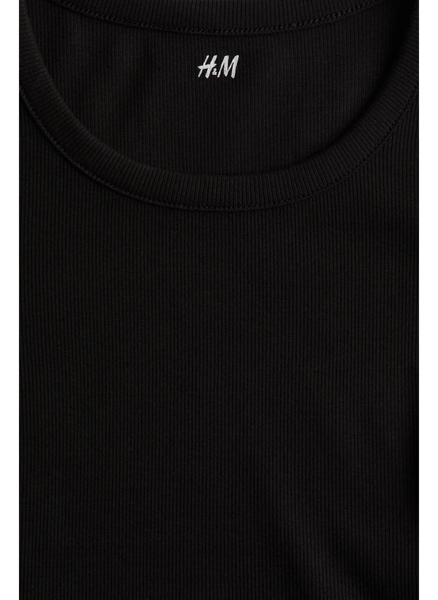 اتش اند ام Ribbed Cotton Dress