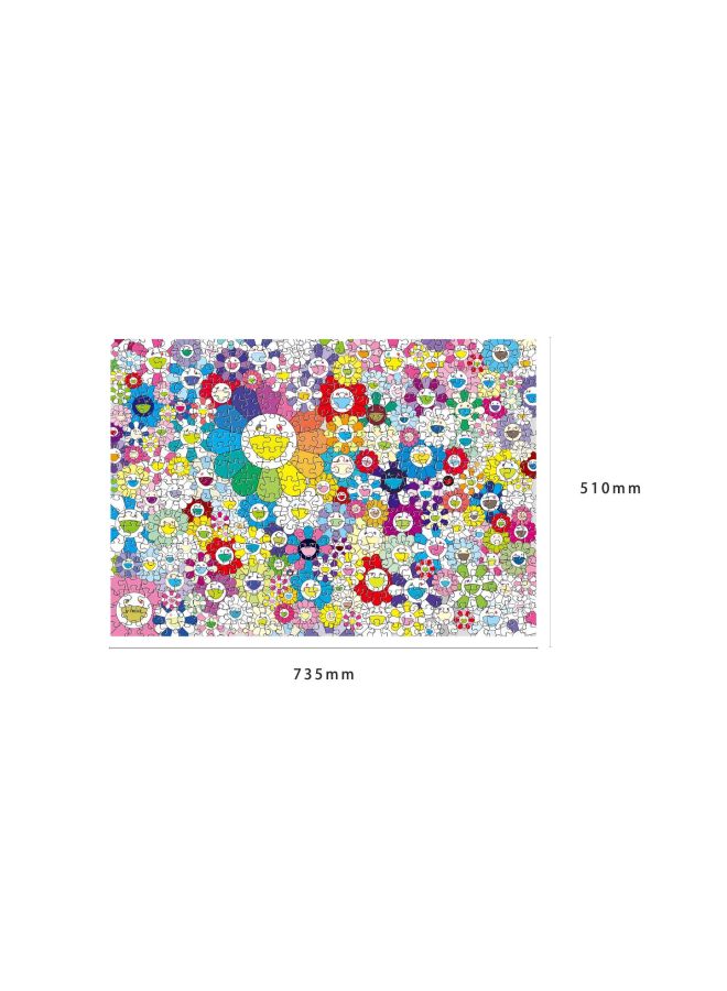 Decompression Puzzle 1000 Pieces Spot Famous Painting Puzzle Decompression Toys Puzzle Adult Paper Murakami Takashi Puzzle-Color:Green Bottom - Image 5