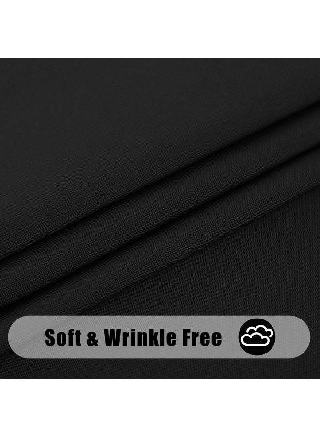 Smiry Rectangle Table Cloth, Waterproof Anti-Scratch Polyester Tablecloth, Decorative Washable Fabric Table Cover for Dining, Buffet, Parties and Outdoor, 60x84, Black - Image 1