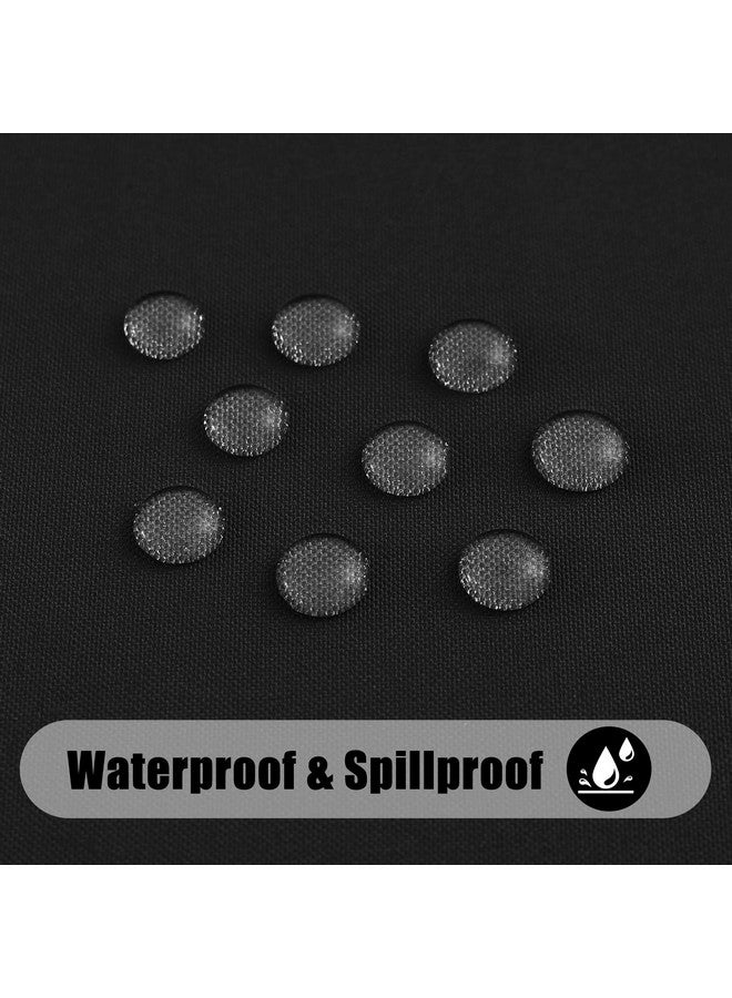 Smiry Rectangle Table Cloth, Waterproof Anti-Scratch Polyester Tablecloth, Decorative Washable Fabric Table Cover for Dining, Buffet, Parties and Outdoor, 60x84, Black - Image 3