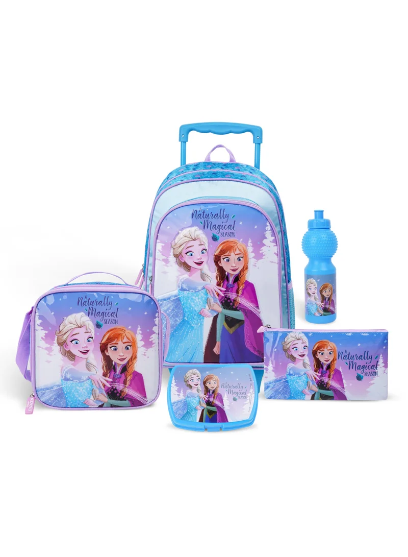 Disney Disney Frozen Celebrate Season 5In1 Trolley Box Set 16" I Trolley I Lunch Bag I Water Bottle I Pencil Case I Lunch Box I Packaging