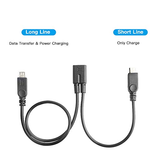 ELECTOP Micro USB Female to 2 Micro USB Male Splitter Cable - Image 2