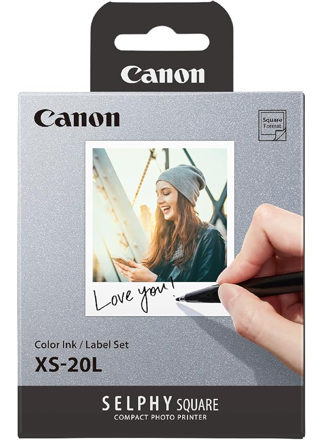 Canon Color Ink Label Set Xs 20L 20 Sheets Compatible To Selphy Square Printer Ksa Version With Ksa Warranty Support  - Image 1