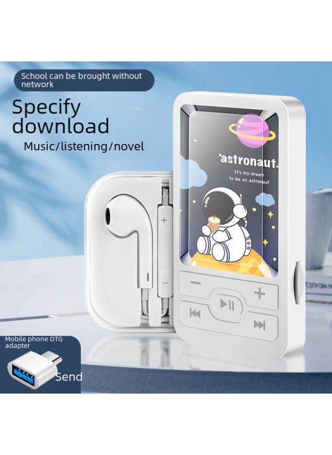 External Sound Mp3 Student Learning Walkman Simple Cartoon Sports Card Player With Memory Card Full Set Wholesale-Body Color:A1 Little Girl-Memory Capacity:4GB (Host + Ear Cable + Memory Card + OTG + Charging Cable) - Image 3