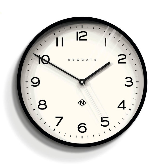 NUMBER THREE ECHO WALL CLOCK ANALOG WALL CLOCK MODERN CLOCK KITCHEN WALL CLOCKS ROUND WALL CLOCK EASY TO READ BRITISH DESIGN 14 INCH CLOCK BLACK