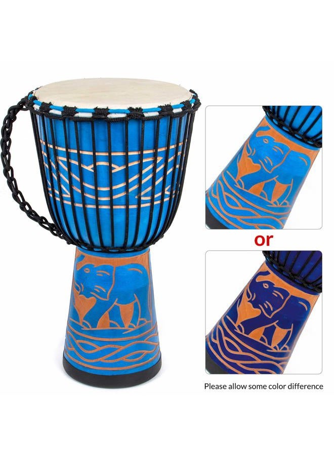 AKLOT Djembe Drum, AKLOT African Drum Hand-Carved 9.5'' x 20'' Mahogany Goatskin Drumhead for Starter Beginners Adult - Image 2