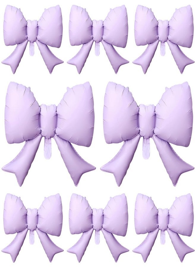 OULUN 8Pcs Purple Bow Big Balloon Bow Theme Party Decoration Balloon for Women Men Baby Shower Girls Boys Bow Birthday Party - Image 1