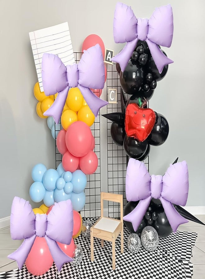 OULUN 8Pcs Purple Bow Big Balloon Bow Theme Party Decoration Balloon for Women Men Baby Shower Girls Boys Bow Birthday Party - Image 5