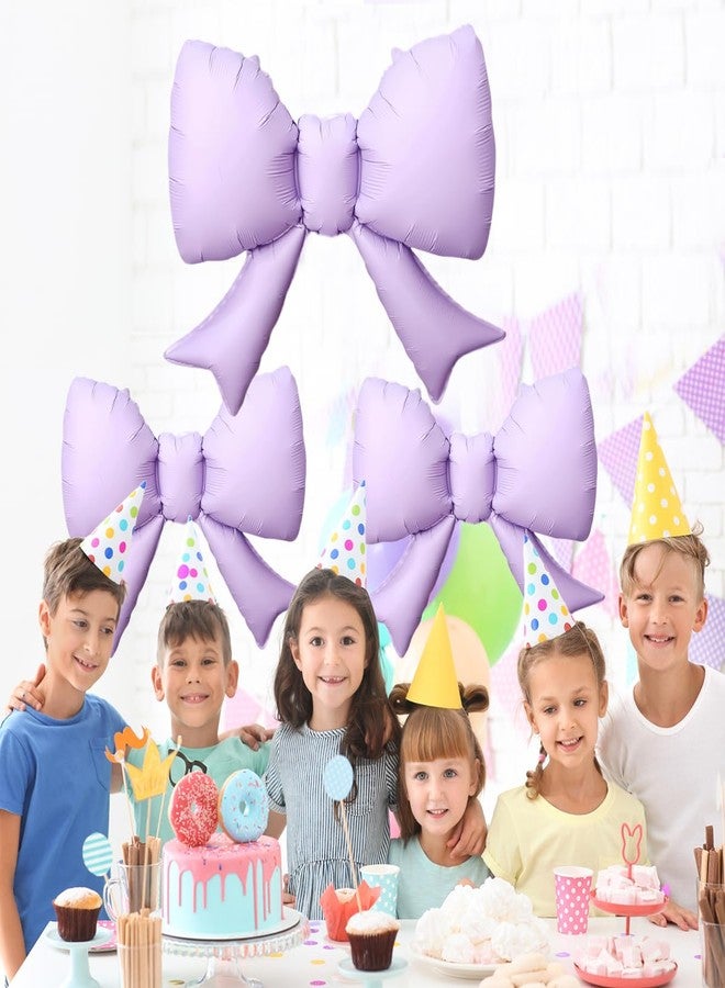 OULUN 8Pcs Purple Bow Big Balloon Bow Theme Party Decoration Balloon for Women Men Baby Shower Girls Boys Bow Birthday Party - Image 4