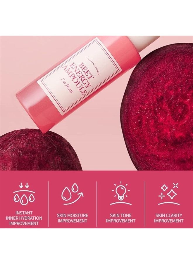 I'M FROM Beet Energy Ampoule, 81.5% red beet extract, Intensive vitalization care, Micro Squalane Capsules for deeper hydration, rich in minerals and betaine, radiance, nourishment - 30ml  - Image 2