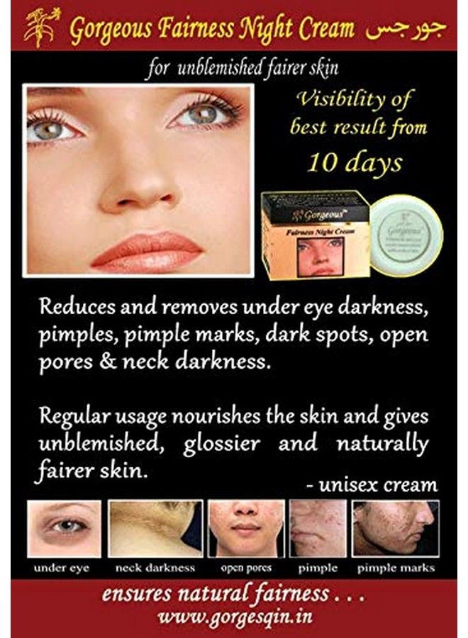 Gorgeous Fairness Night Cream Under Eye Cream (6 Gm) - Image 3