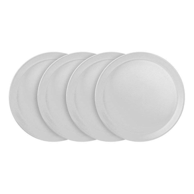 Stone Lain Stoneware Dish Set 4 Dinner Plates Albie Speckled White