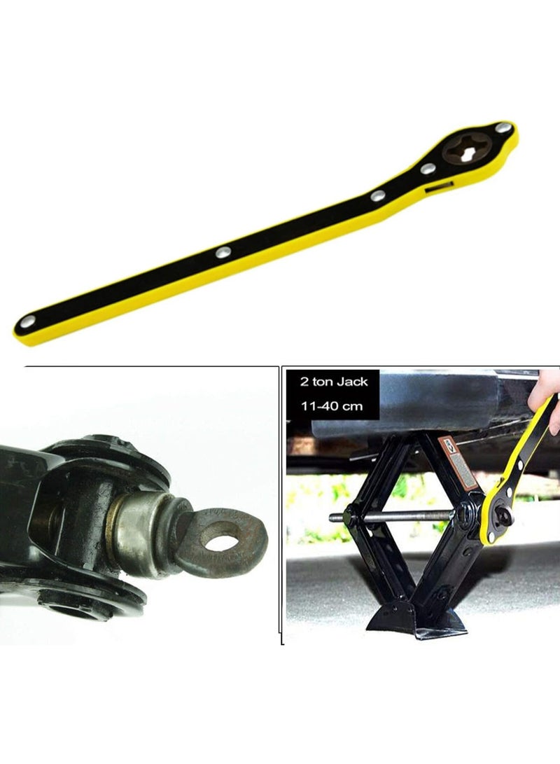 Car Jack Ratchet Wrench – 13.4" Labor-Saving Scissor Jack Wrench for Small Cars, SUVs, and Vans - Image 2