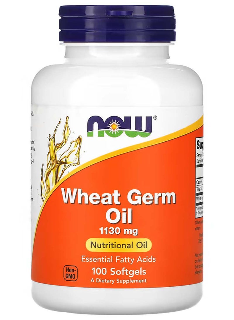 now Wheat Germ Oil, 1,130 mg, 100 Softgels - Image 1