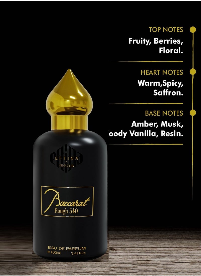 Al Nuaim - Al-Nuaim Baccarat Eau De Parfum for Men & Women - 100ml | Luxurious and Captivating Fragrance (Eftina) - Image 1