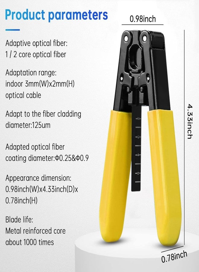 A AND S Tools A AND S TOOL® Metal Leather Drop Cable Stripper FTTH Fiber Tool Leather Wire Stripper Pliers 3mm (W) * 2mm (H) Fiber Stripper - Image 3