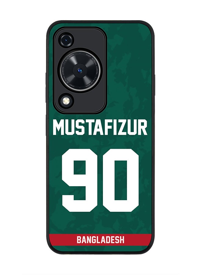 Stylizedd Rugged Black edge case for Huawei nova Y72 / Huawei Enjoy 70 4G, Slim fit Flexible Thin Cover - Team Bangladesh Mustafizur Rahman, Jersey No 90  - Image 1