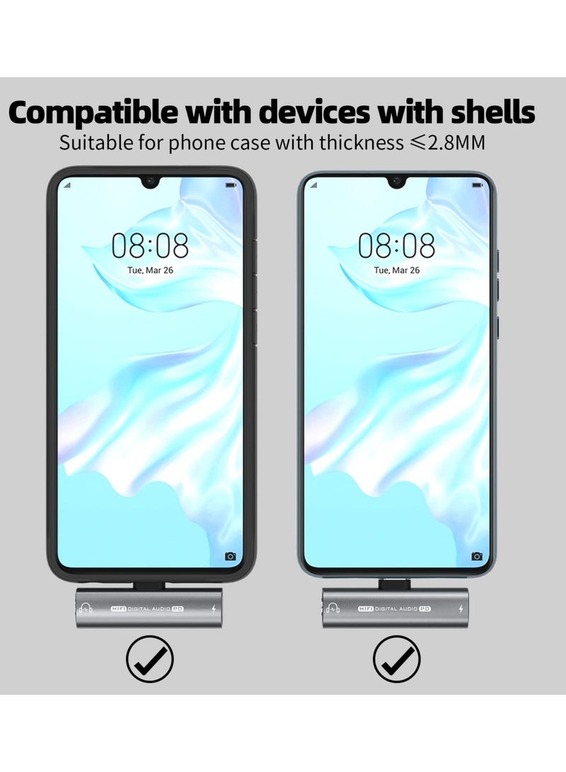 Anmi USB C to 3.5mm Audio Headphone Adapter and Charger, 2 in 1 USB C Headphone Jack HiFi DAC with 27W Fast Charging Dongle Adapter Compatible with Galaxy S23 Ultra/S22+/A53/Note 20, Pixel 7/7Pro/6/6Pro/5 - Image 4