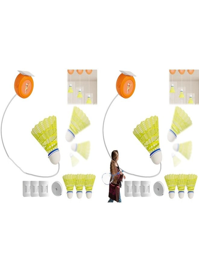 Optifit® Badminton Rebound Trainer Toy, Hanging Badminton Trainer with String, Badminton Racket Swing Trainer, Bouncing Back Self-Playing Line Trainer for Kids - Image 1