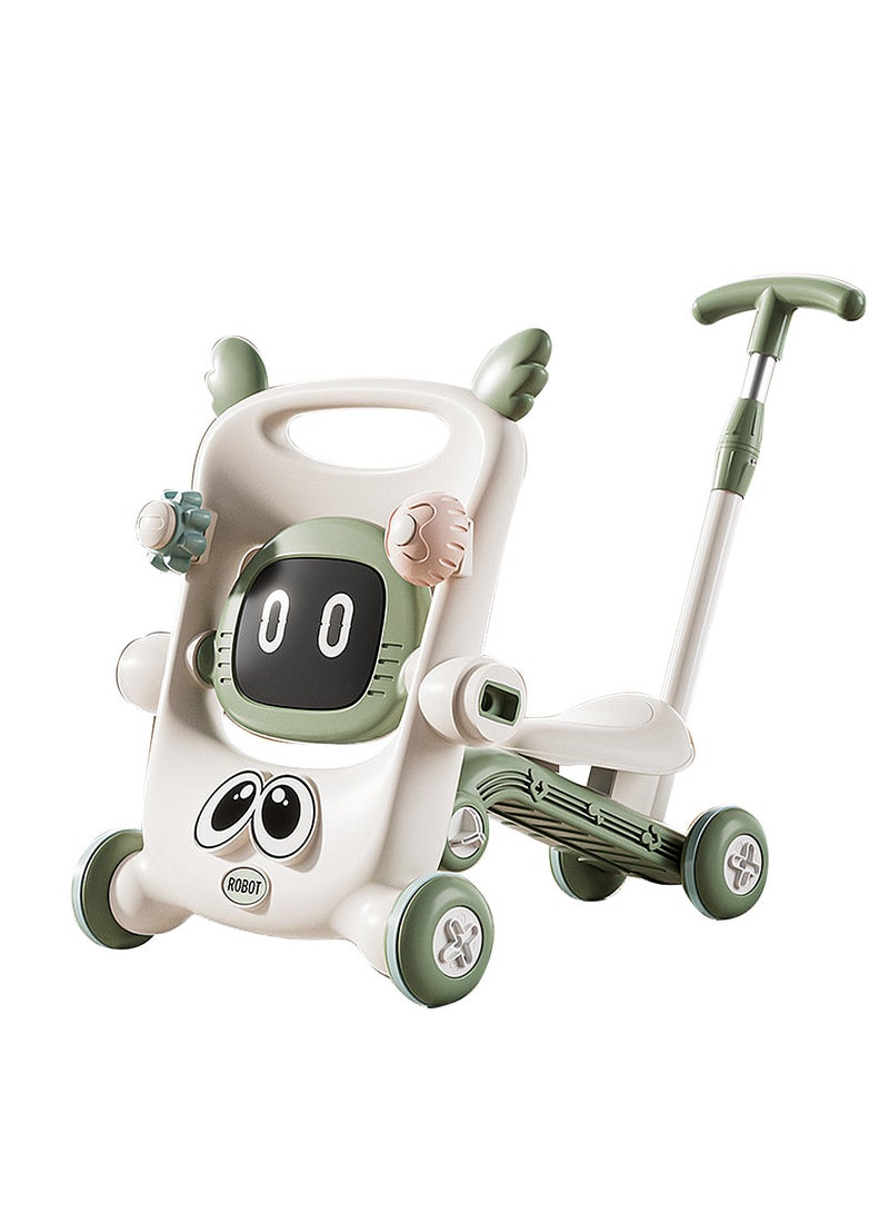 ما بيبي 8 في 1 مشاة للأطفال، مشاة دفع الأطفال متعددة الوظائف، مشاة تعلم الأطفال الصغار المضادة للساق على شكل حرف O ، سكوتر مع مقبض قابل للتعديل - Image 1