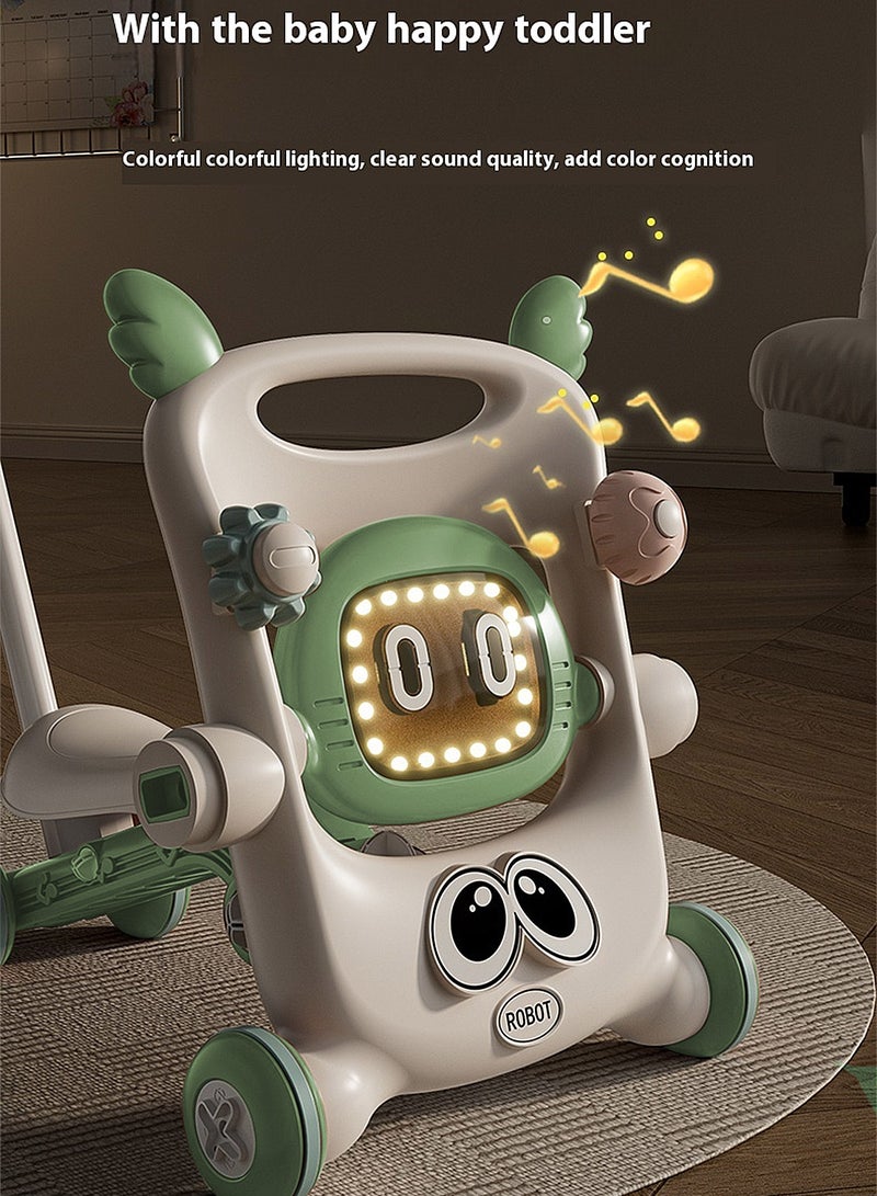 ما بيبي 8 في 1 مشاة للأطفال، مشاة دفع الأطفال متعددة الوظائف، مشاة تعلم الأطفال الصغار المضادة للساق على شكل حرف O ، سكوتر مع مقبض قابل للتعديل - Image 2