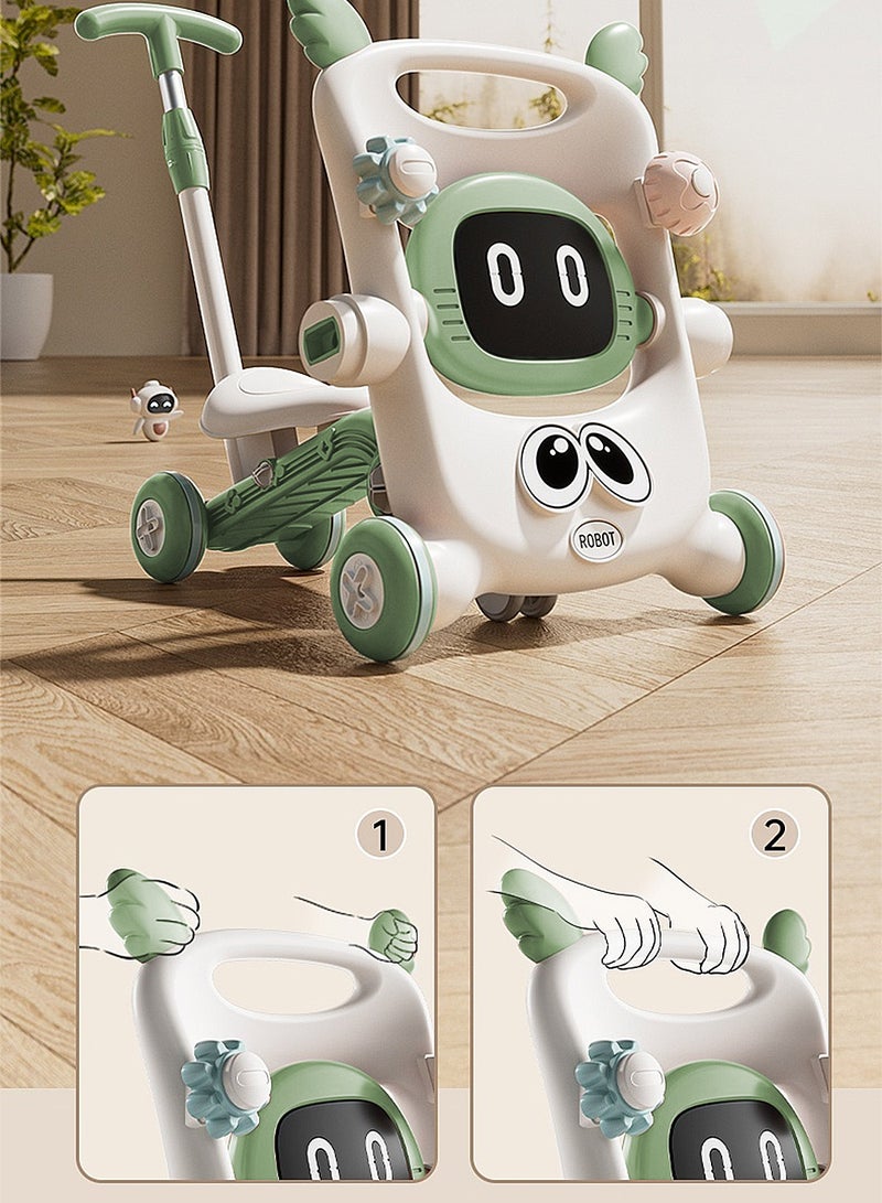 ما بيبي 8 في 1 مشاة للأطفال، مشاة دفع الأطفال متعددة الوظائف، مشاة تعلم الأطفال الصغار المضادة للساق على شكل حرف O ، سكوتر مع مقبض قابل للتعديل - Image 3