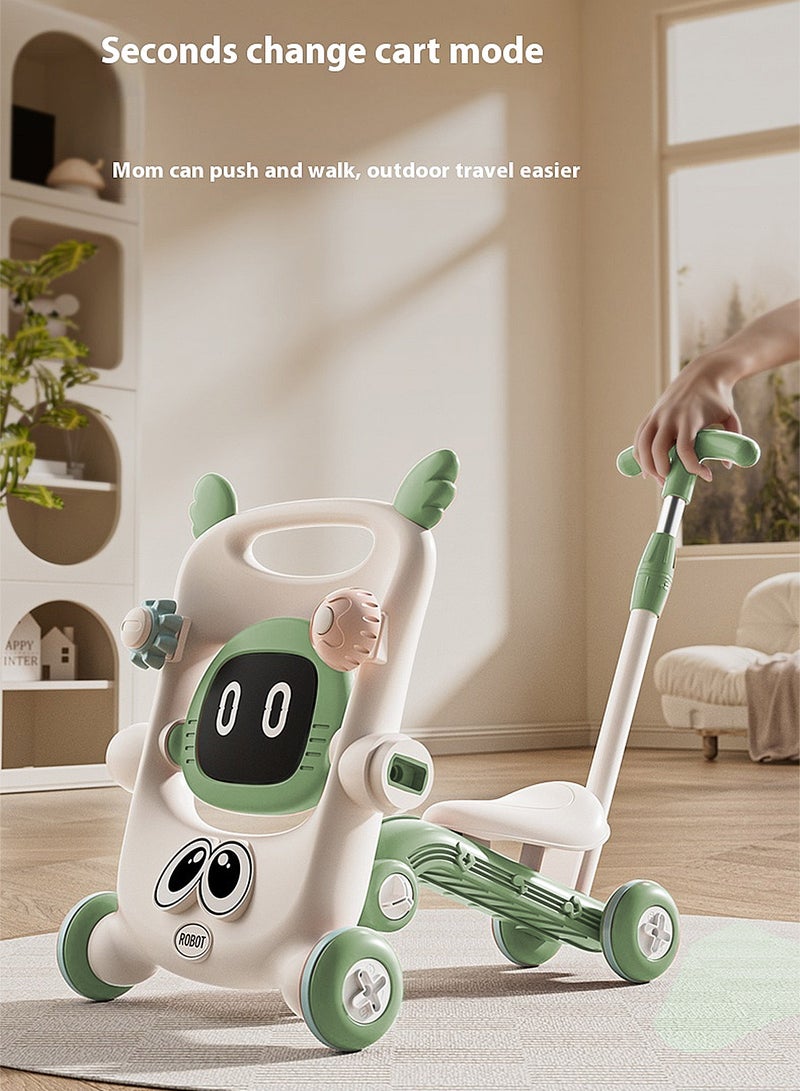 ما بيبي 8 في 1 مشاة للأطفال، مشاة دفع الأطفال متعددة الوظائف، مشاة تعلم الأطفال الصغار المضادة للساق على شكل حرف O ، سكوتر مع مقبض قابل للتعديل - Image 4