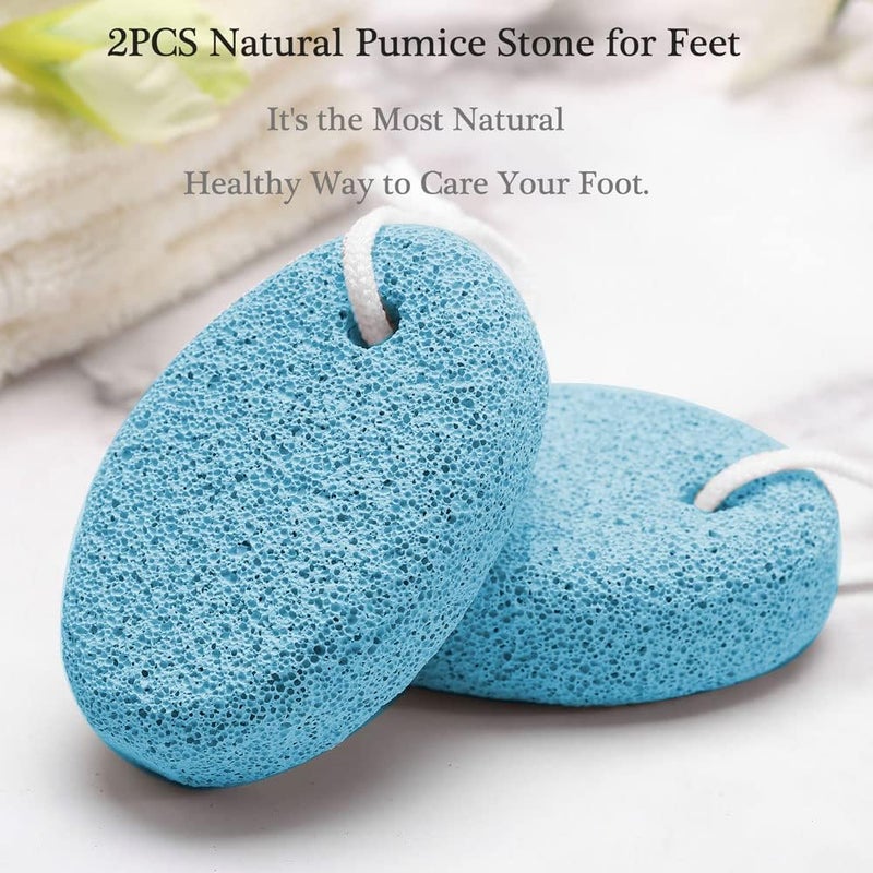 HOOMBOOM 2PCS Natural Pumice Stone for Feet, Lava Pedicure Tools Hard Skin Callus Remover for Men/Women Feet and Hands - Natural Foot File Exfoliation to Remove Dead Skin - Image 2