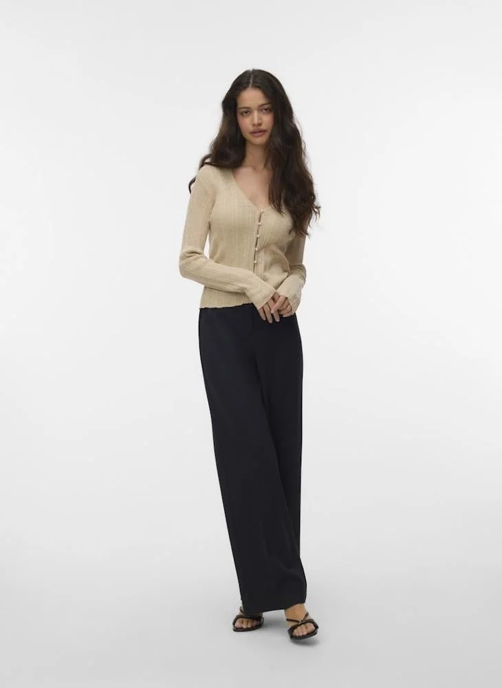 VERO MODA Vmmayli Mid Waist  Wide Leg Pants