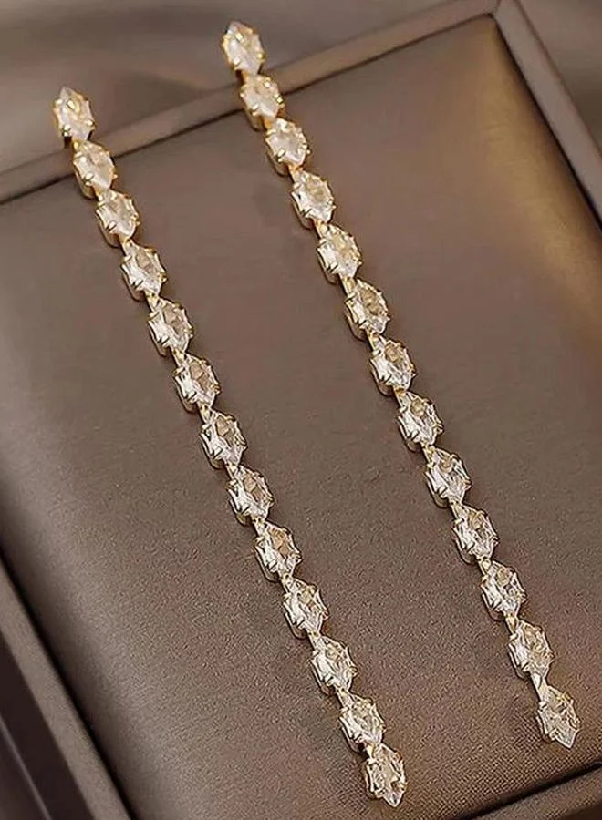 Take Two  Embellished Long Dangle Earrings for Women | Best Price UAE
