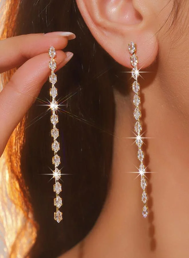 Embellished Long Dangle Earrings